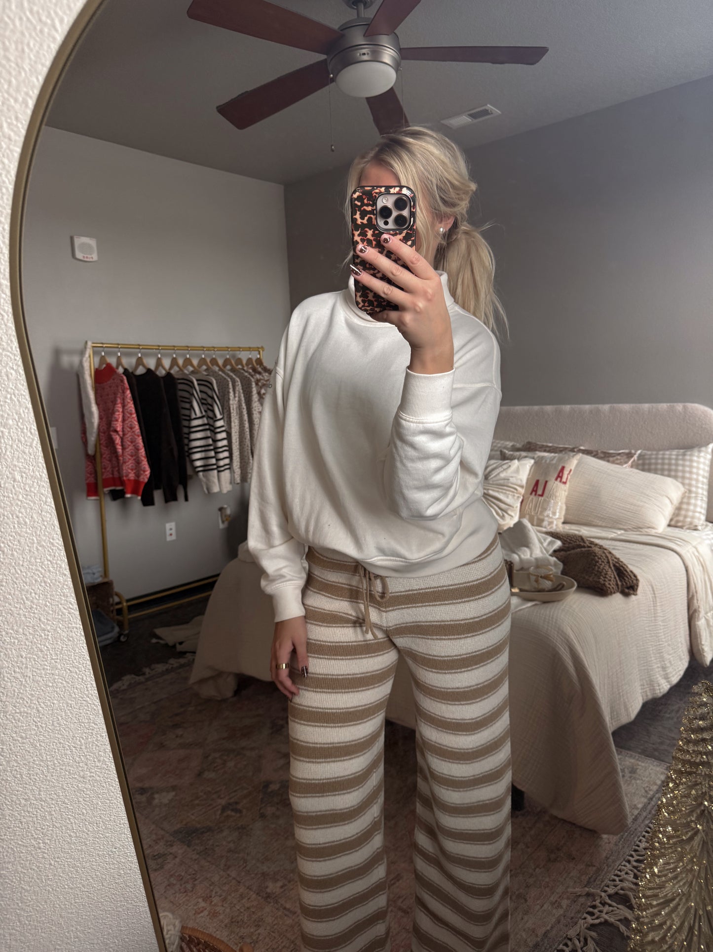 Striped Sweater Pants