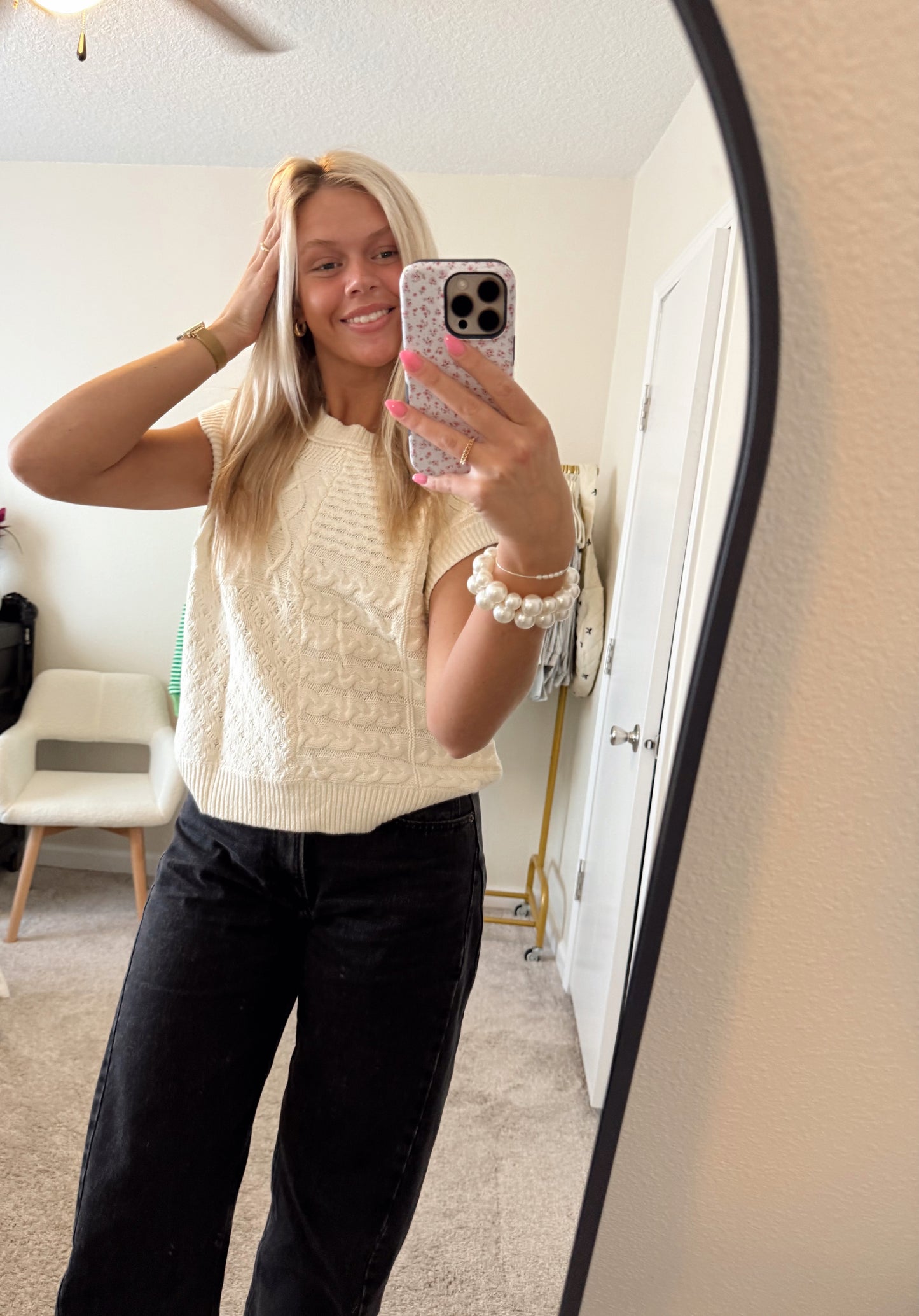 Cable Knit Sweater Tank