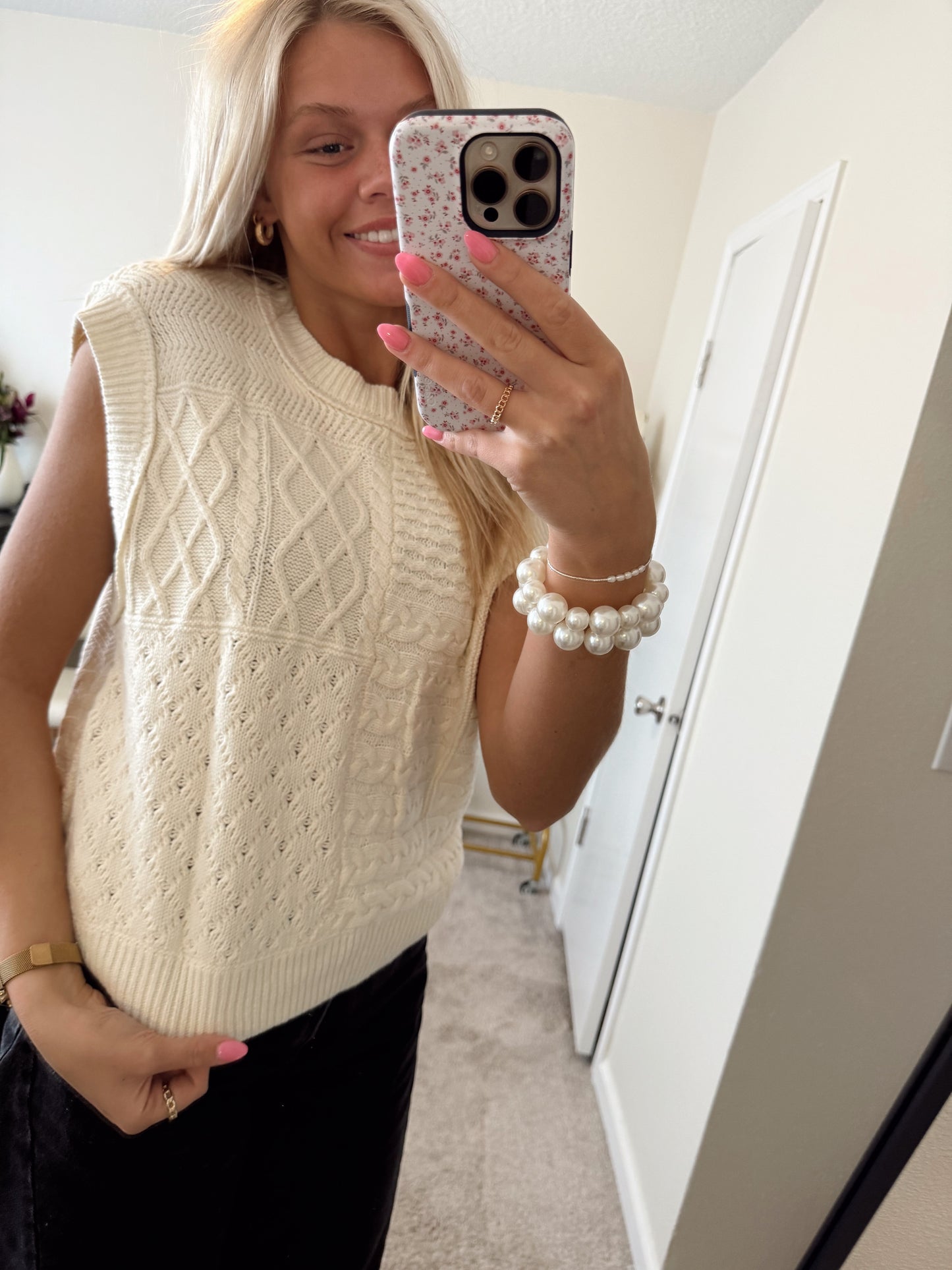 Cable Knit Sweater Tank