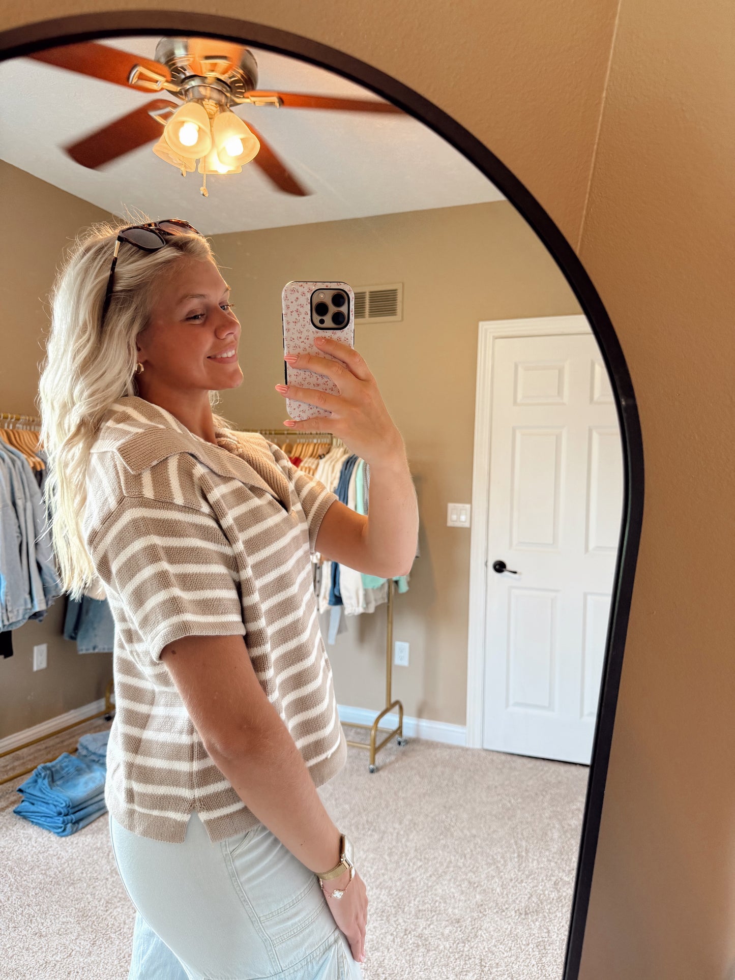 Summer Knit Stripe Blouse