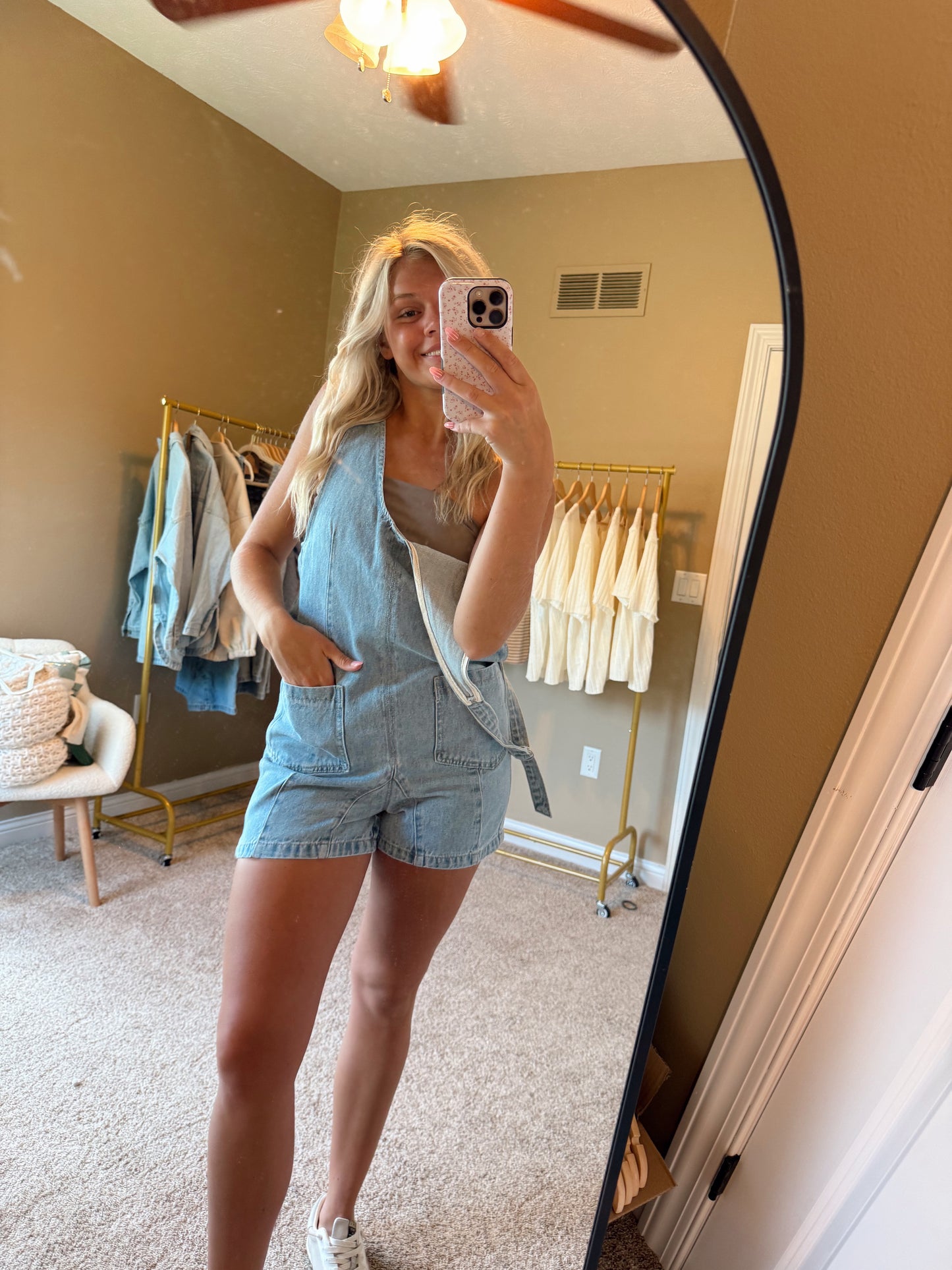 Country Concert Denim Romper