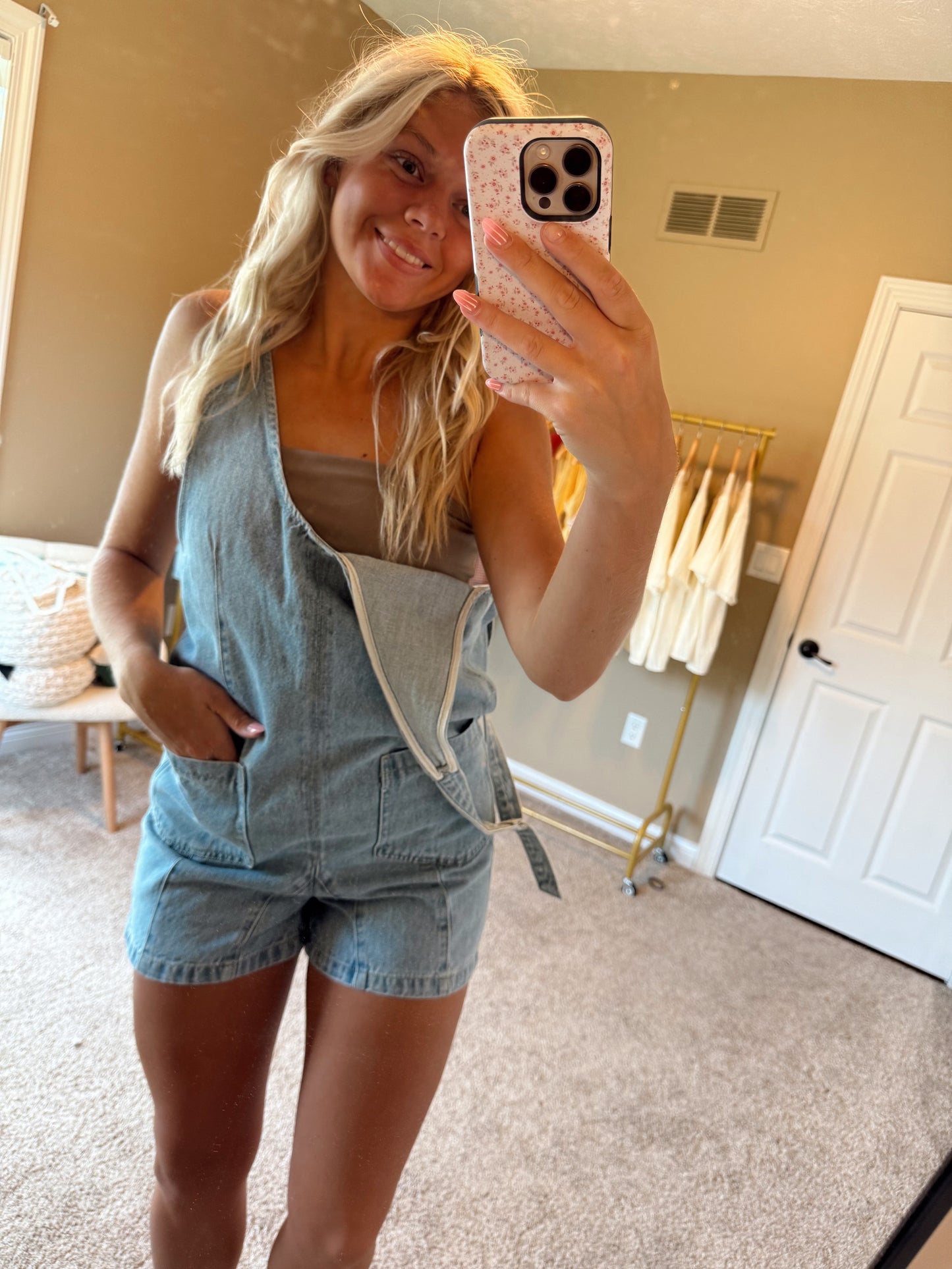Country Concert Denim Romper