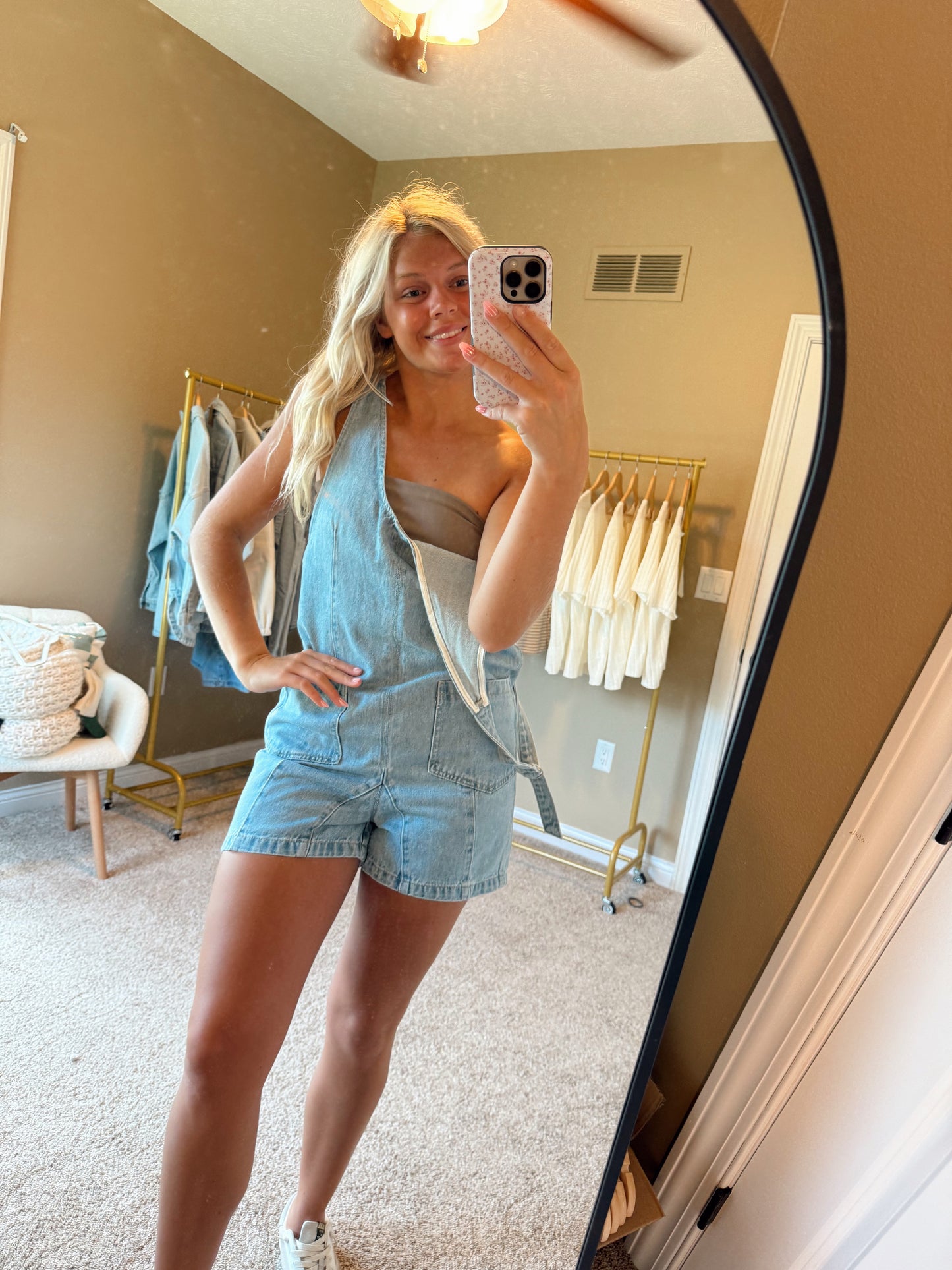 Country Concert Denim Romper
