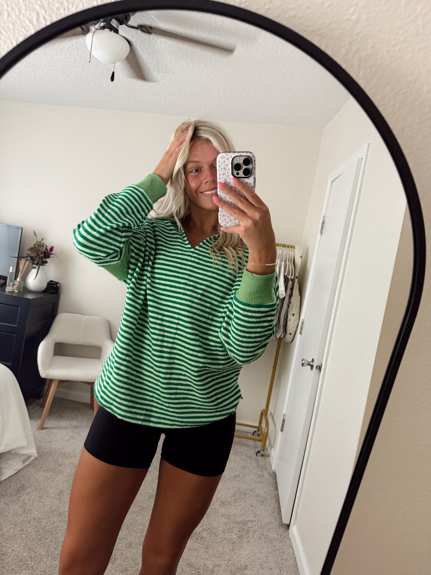 Green Patchwork Crew