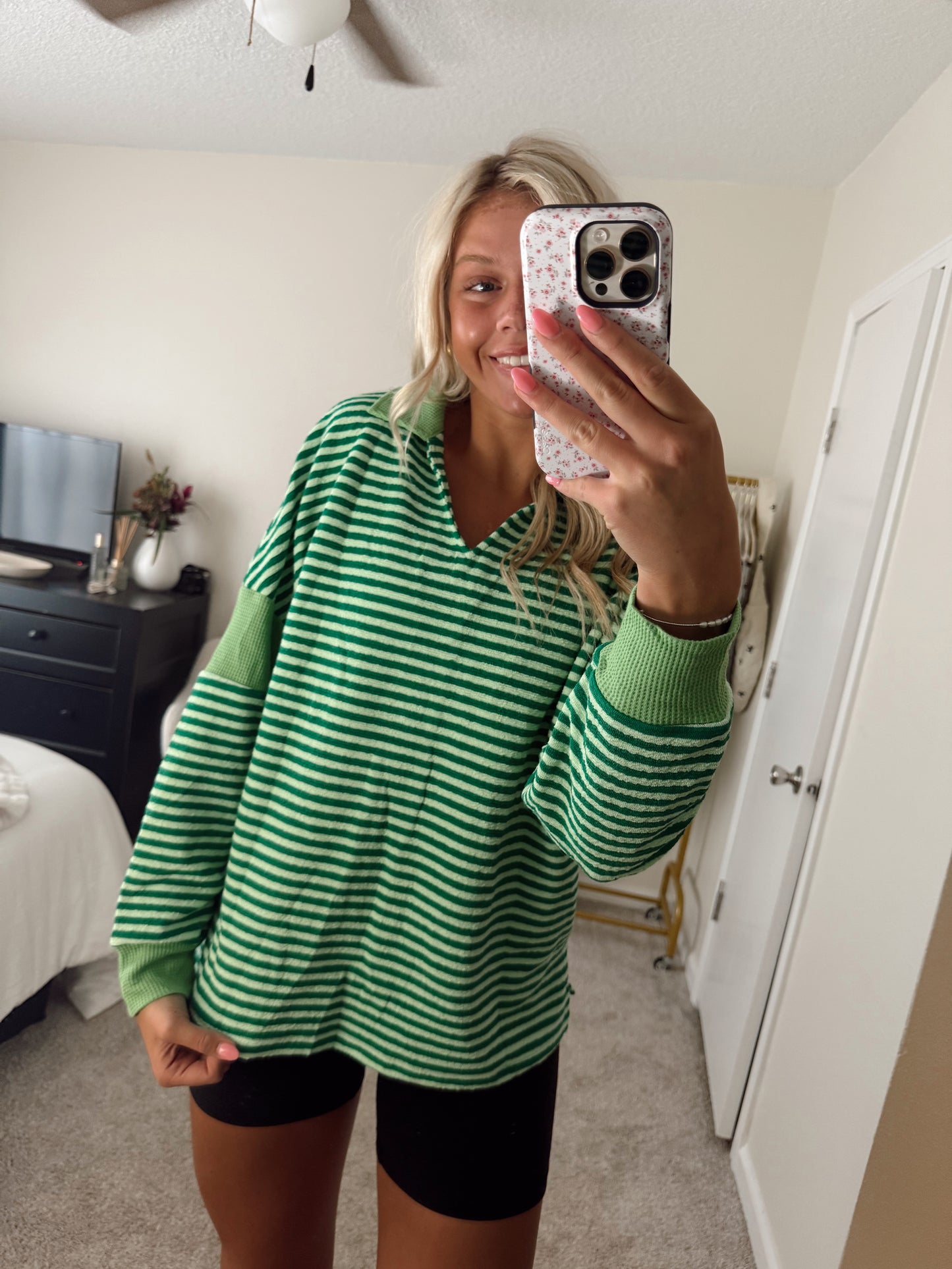 Green Patchwork Crew