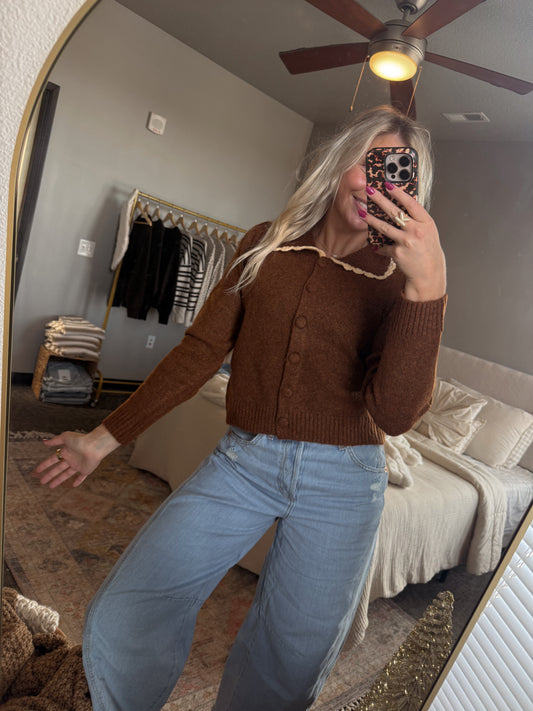 Scalloped Collar Sweater