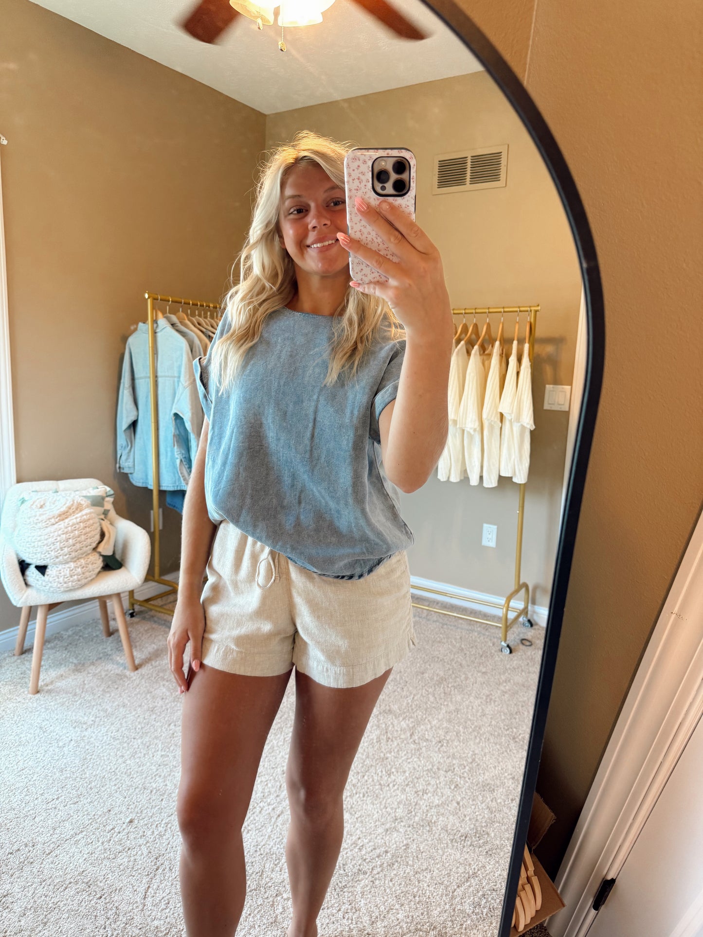 Denim Heart Blouse