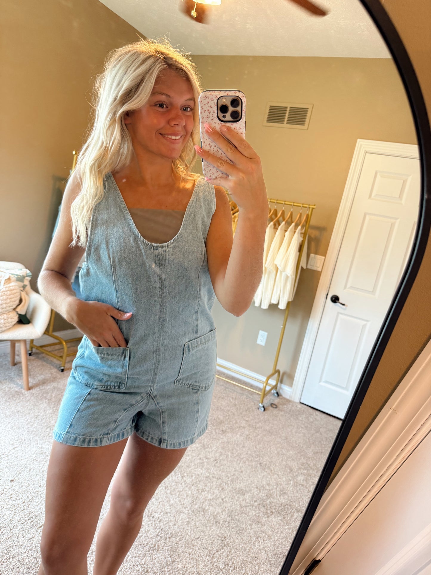Country Concert Denim Romper